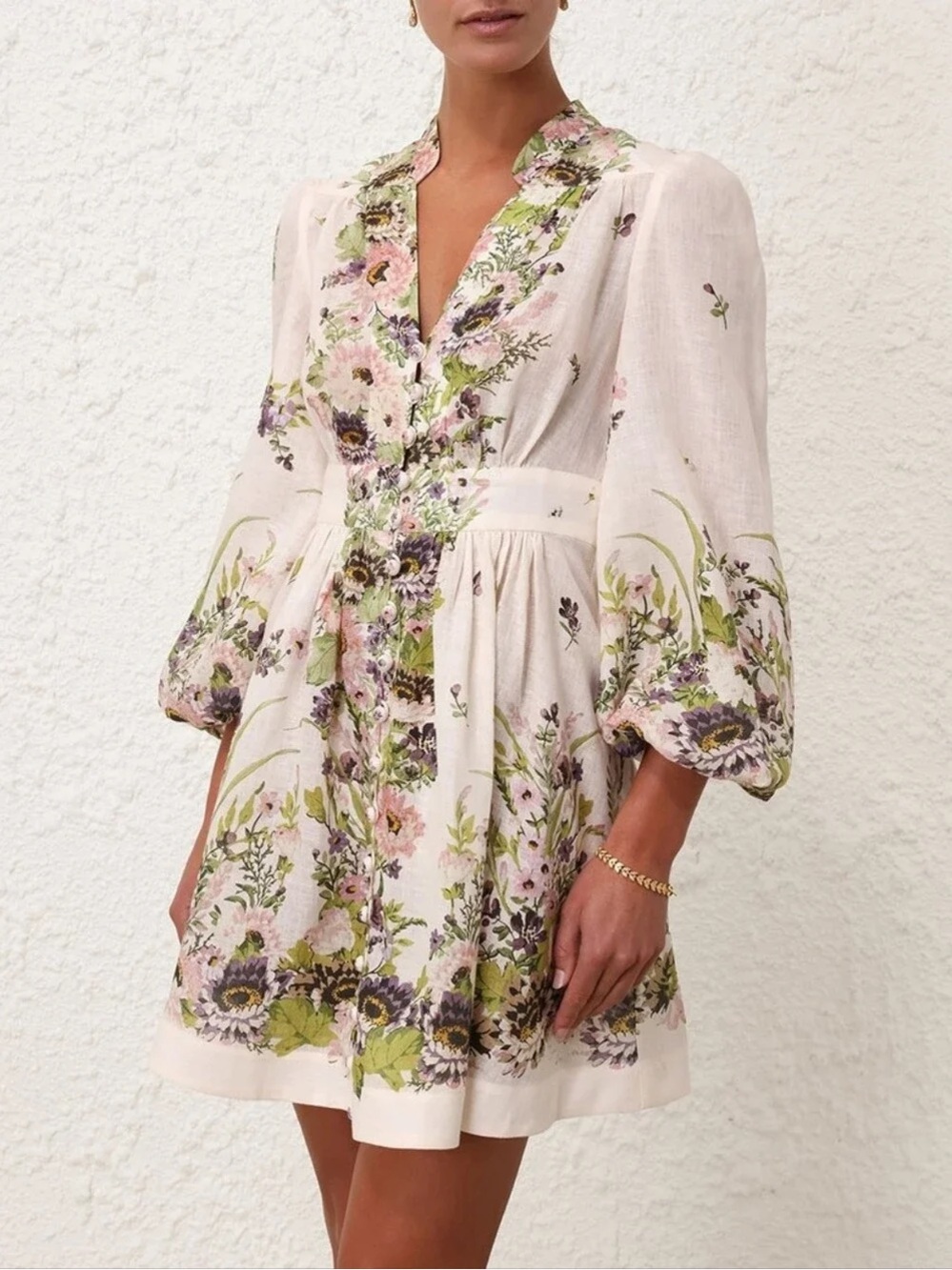 Zimmerman Halliday Plunge Mini Dress